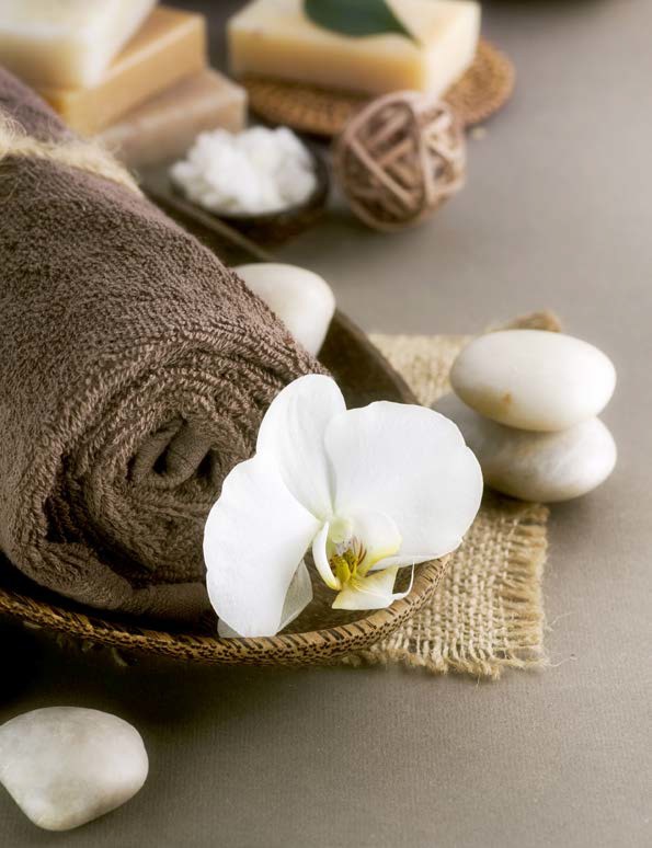 Spabereich in den Heinrich-Heine-Gärten in Düsseldorf-Heerdt